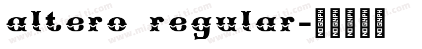 altero regular字体转换